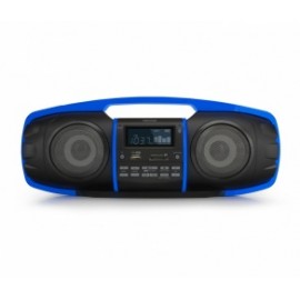 Memorex Bocina Portátil MW5554, Bluetooth, Inalámbrico/Alámbrico, 2.0, 6W, USB, Negro/Azul