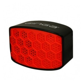 Ginga Bocina Portátil URBAN, Bluetooth, Inalámbrico, Micro-USB, Negro/Rojo