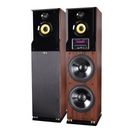 QFX Bocinas Tipo Torre BT-9500, Bluetooth, Inalámbrico, 7600W RMS, Madera