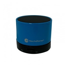 TechZone Bocina Portátil TZ15SPBT, Bluetooth, Inalámbrico, MicroSD, Azul