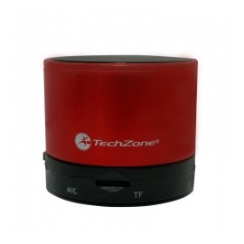 TechZone Bocina Portátil TZ15SPBT, Bluetooth, Inalámbrico, MicroSD, Rojo