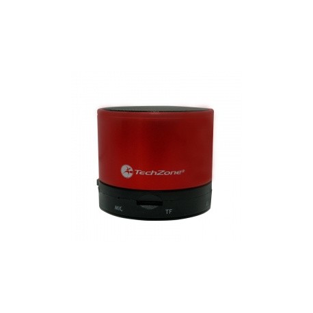 TechZone Bocina Portátil TZ15SPBT, Bluetooth, Inalámbrico, MicroSD, Rojo