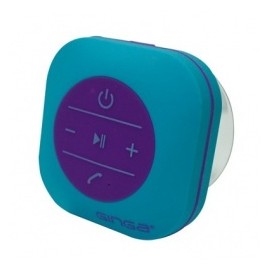 Ginga POP Bocina Contra Agua, Bluetooth, Inalámbrico, Aqua/Morado - Resistente al Agua