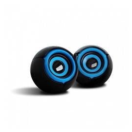 Vorago Bocinas Portátiles SPK-105, Alámbrico, 2.0, 6W RMS, Negro/Azul