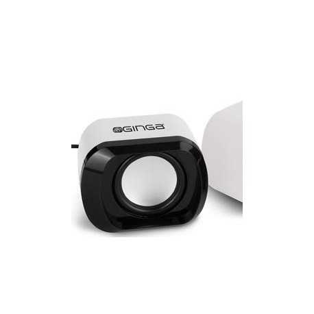 Ginga Bocinas Multimedia GINSPK04, 2.0, 6W RMS, Blanco