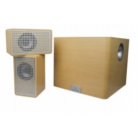 Perfect Choice Bocinas Estéreo Wisdom con Subwoofer, Alámbrico, 2.1, 80W (30W mas 50W) RMS, Madera