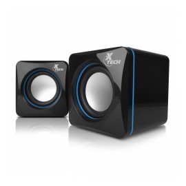 Xtech Bocinas para Computadora XTS-110, Alámbrico, 2.0, 5W RMS, Negro/Azul