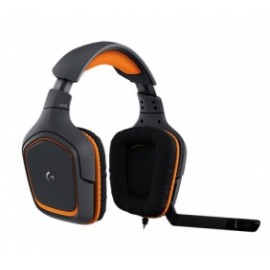 Logitech Audifonos Gamer G231 Prodigy, Alámbrico, 2 Metros  12cm de Extension, 3.5mm, Negro/Naranja