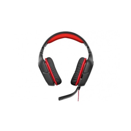 Logitech Audífonos Gamer con Micrófono G230, Alámbrico, 2.3 Metros, Negro/Rojo