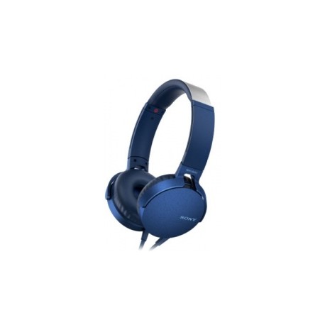 Sony Audífonos con Microfono Extra Bass XB550AP, Alámbrico, 1.2 Metros, Azul