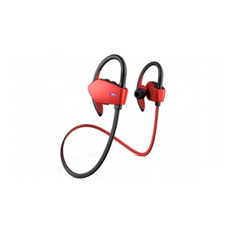 Energy Sistem Audífonos Intrauriculares con Micrófono Sport 1, Inalámbrico, Bluetooth, Negro/Rojo