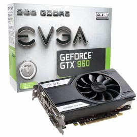 Tarjeta de Video EVGA NVIDIA GeForce GTX 960, 2GB 128-bit GDDR5, PCI Express 3.0