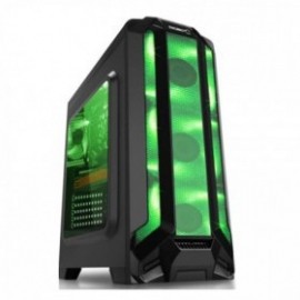 Gabinete Eagle Warrior RobotQ con Ventana LED Verde, Tower, ATX