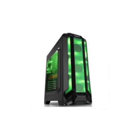 Gabinete Eagle Warrior RobotQ con Ventana LED Verde, Tower, ATX