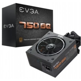 Fuente de Poder EVGA 750 BQ 80 PLUS Bronze, 24-pin ATX, 140mm, 750W