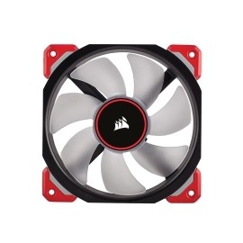 Ventilador Corsair Air ML120 PRO LED Rojo de Levitación Magnética, 120mm, 400-2400RPM, Negro