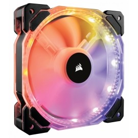 Ventilador Corsair HD120 RGB, 120mm, 800-1725RPM, Negro - 3 Piezas con Contolador