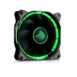 Ventilador Eagle Warrior Halo, LED Verde, 120mm, 1200RPM, Negro