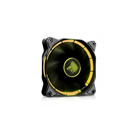 Ventilador Eagle Warrior Halo, LED Amarillo, 120mm, 1200RPM, Negro