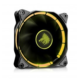 Ventilador Eagle Warrior Halo, LED Amarillo, 120mm, 1200RPM, Negro