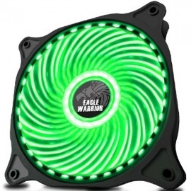 Ventilador Eagle Warrior 33 LED Verde, 120mm, 1200RPM, Negro