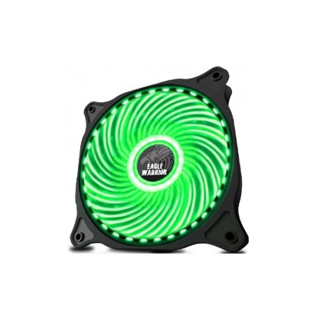 Ventilador Eagle Warrior 33 LED Verde, 120mm, 1200RPM, Negro