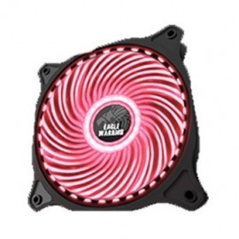 Ventilador Eagle Warrior 33 LED Rojo, 120mm, 1200RPM, Negro