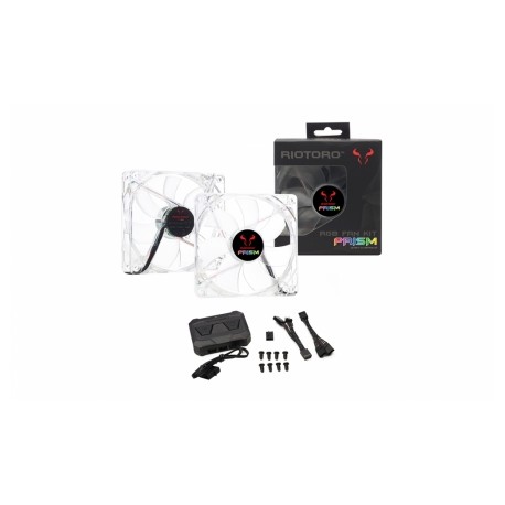 Kit de Ventiladores Riotoro Prism 256 RGB, 120mm, 1500RPM