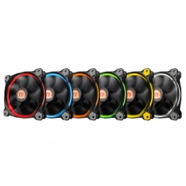 Ventilador Thermaltake Riing 12 LED RGB, 120mm, 800-1500RPM, Negro