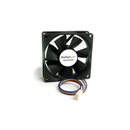 StarTech.com Ventilador Fan para Chasis Caja de Computadora PC Torre, 80x25mm, 2500RPM, Negro