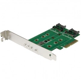 StarTech.com Tarjeta PCI Express de 3 Puertos M.2 para SSD