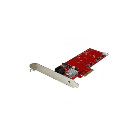 StarTech.om Tarjeta PCI Express Controladora de 2x SSD NGFF M.2 y 2x Puertos SATA III