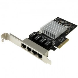 StarTech.com Tarjeta de Red PCI Express Ethernet Gigabit con 4 Puertos RJ-45 Chipset Intel i350