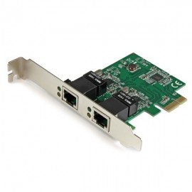 StarTech.com Tarjeta NIC PCI Express Perfil Bajo de 2 Puertos Gigabit Ethernet RJ-45