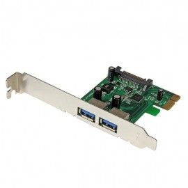 StarTech.com Tarjeta PCI Express PEXUSB3S24, 2 Puertos USB 3.0 SuperSpeed con UASP y SATA