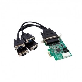 StarTech.com Tarjeta PCI Express Perfil Bajo de 4 Puertos Serie DB9 UART 16950 Serial