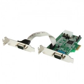 StarTech.com Tarjeta PCI Express Nativo de Perfil Bajo de 2 Puertos Serie RS232 con UART 16550