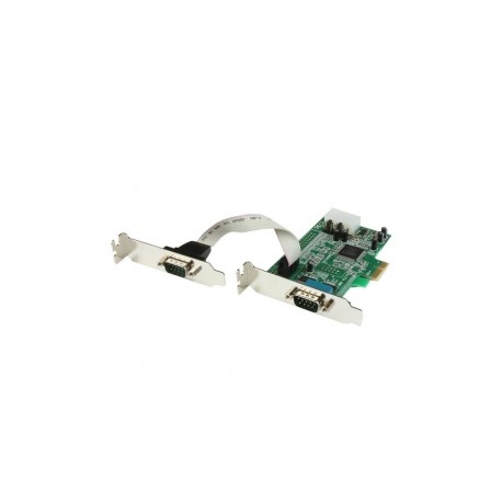 StarTech.com Tarjeta PCI Express Nativo de Perfil Bajo de 2 Puertos Serie RS232 con UART 16550