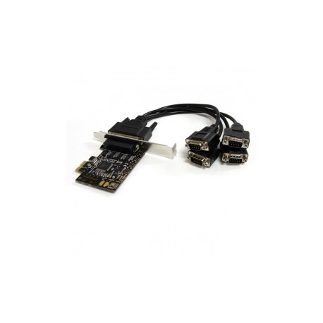 StarTech.com Tarjeta PCI Express PEX4S553B, Alámbrico, con 4 Puertos RS232 con Cable Multiconector