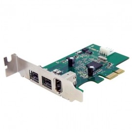 StarTech.com Tarjeta PCI Express 1.1 PEX1394B3LP, Alámbrico, con 3 Puertos FireWire