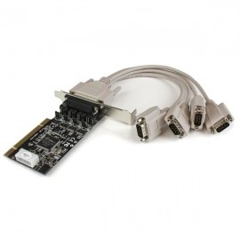 StarTech.com Tarjeta PCI PCI4S954PW, 4 Puertos Serial con Salida de Alimentación