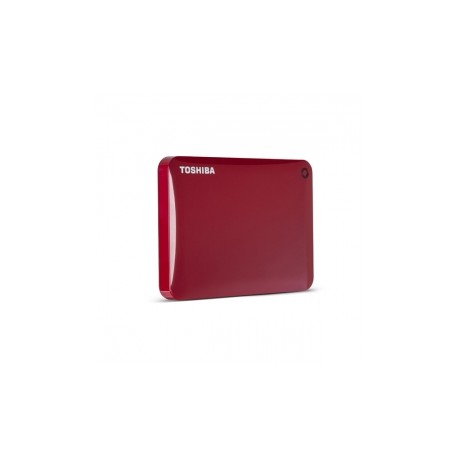 Disco Duro Externo Toshiba Canvio Connect II, 2TB, 5400RPM, USB 3.0, Rojo, con Acceso Remoto Mediante