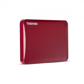 Disco Duro Externo Toshiba Canvio Connect II, 1TB, 5400RPM, USB 3.0, Rojo, con Acceso Remoto