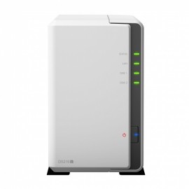 Synology DiskStation DS216j NAS de 2 Bahías, 0TB, max. 16TB, Marvell Armada 385 88F6820 1.00GHz, USB 3.0, Plata