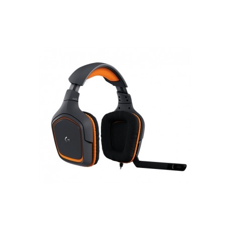 Logitech Audifonos Gamer G231 Prodigy, Alámbrico, 2 Metros  12cm de Extension, 3.5mm, Negro Naranja