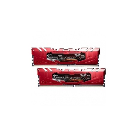 Kit Memoria RAM G.Skill Flare X DDR4, 2400MHz, 32GB (2 x 16GB), Non-ECC, CL16, Rojo