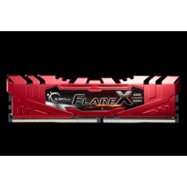 Kit Memoria RAM G.Skill Flare X DDR4, 2400MHz, 16GB (2 x 8GB), Non-ECC, CL16, XMP, Rojo