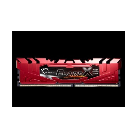 Kit Memoria RAM G.Skill Flare X DDR4, 2400MHz, 16GB (2 x 8GB), Non-ECC, CL16, XMP, Rojo