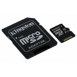 Memoria Flash Kingston, 64GB microSDXC Clase 10 UHS-I, con Adaptador SD