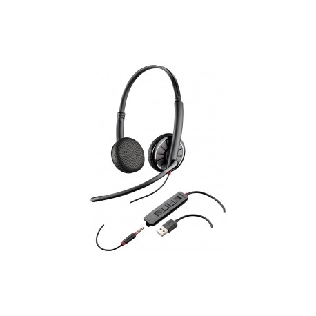 Plantronics Audífonos C325, Alámbrico, 3.5mm/USB, Negro